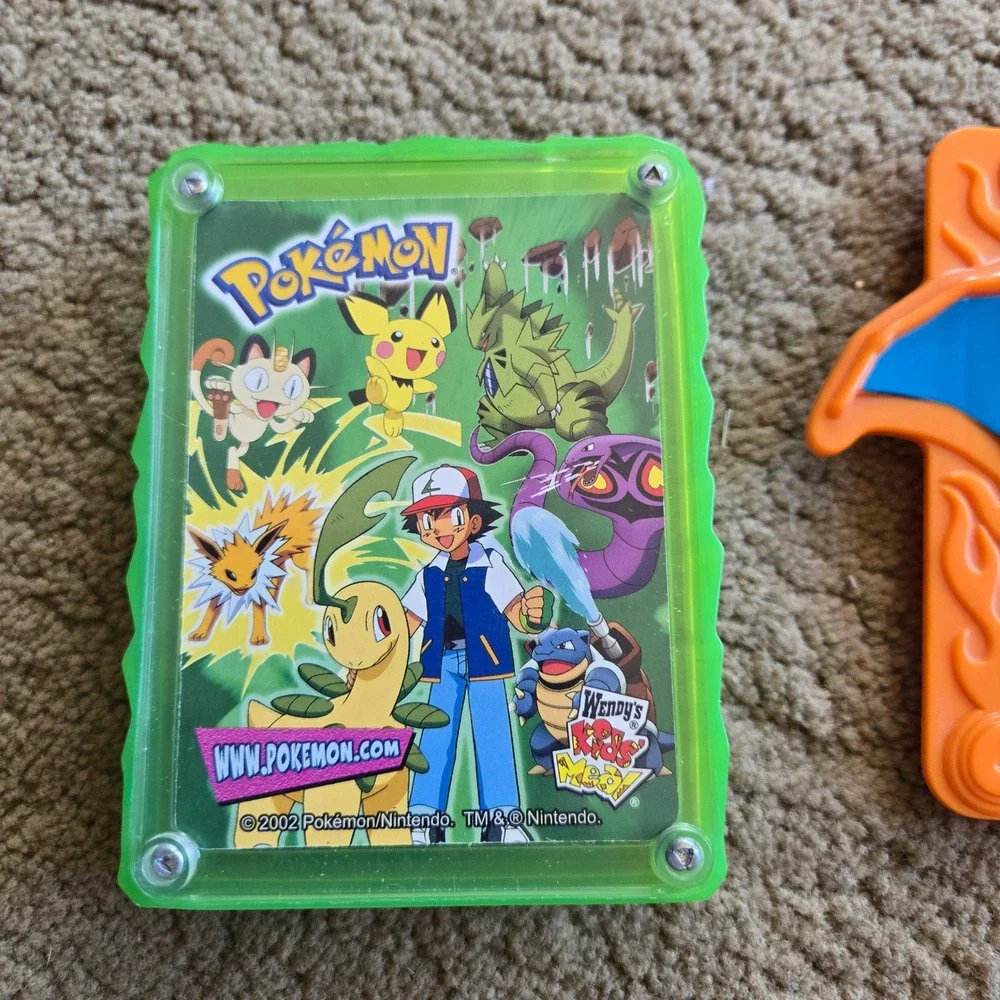 Vintage 2002 Pokemon Wendys Kids Meal Charizard Case Feraligatr Card 06/15 Toy